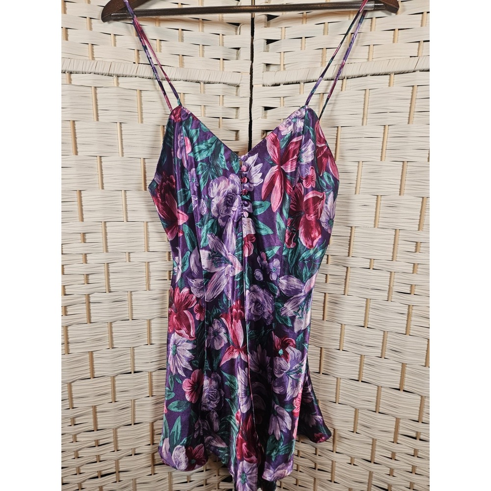 Kathryn Womens Medium Lingerie Robe Camsiole 2 pc Set Bloomcore Romantic